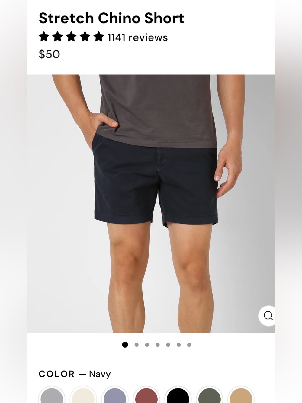 Bear Bottom Stetch Chino Short. XL